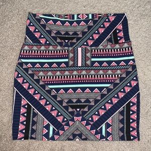 CHARLOTTE RUSSE Geometric Print Pencil Skirt Size Md